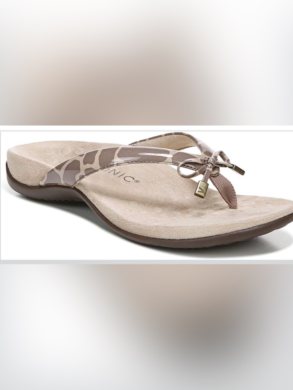 Vionic Women’s Bella Bellaii Sandals Brownie Giraffe Size 6